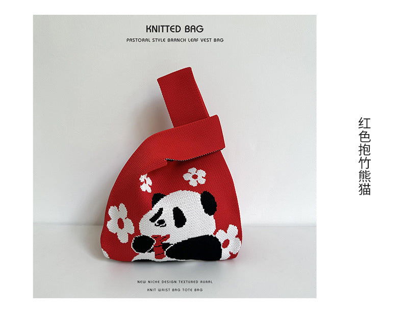 Creative cute panda handbag summer school gift souvenir bag baby birthday full moon gift bag