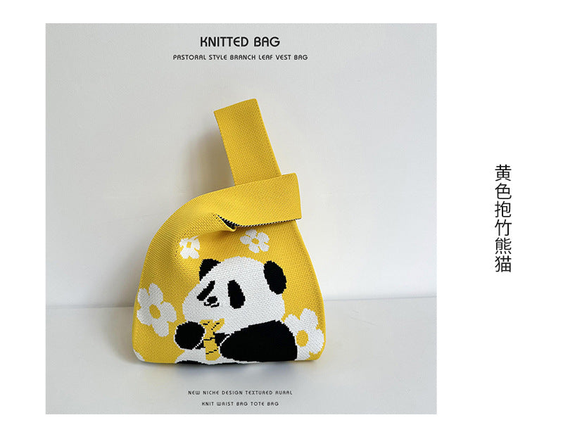 Creative cute panda handbag summer school gift souvenir bag baby birthday full moon gift bag