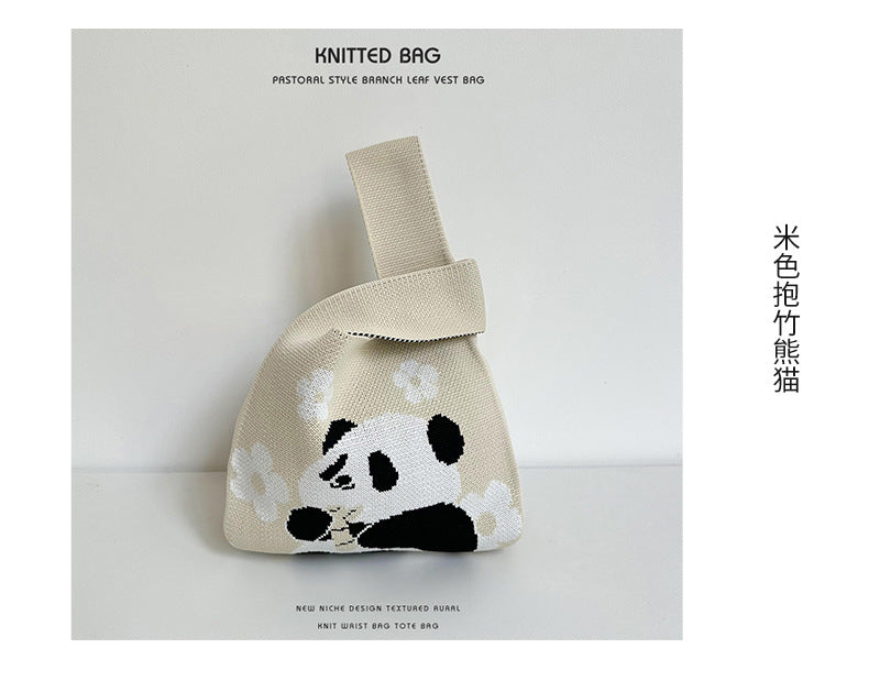 Creative cute panda handbag summer school gift souvenir bag baby birthday full moon gift bag