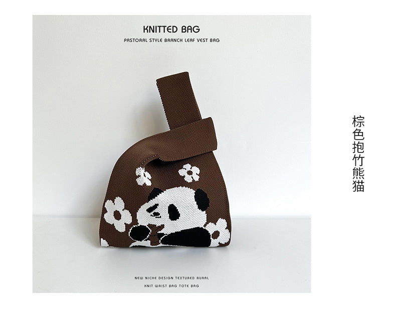 Creative cute panda handbag summer school gift souvenir bag baby birthday full moon gift bag