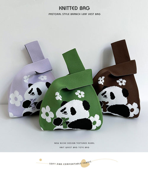Creative cute panda handbag summer school gift souvenir bag baby birthday full moon gift bag