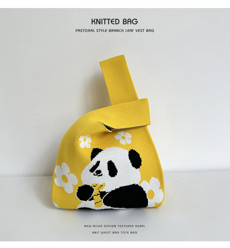 Creative cute panda handbag summer school gift souvenir bag baby birthday full moon gift bag