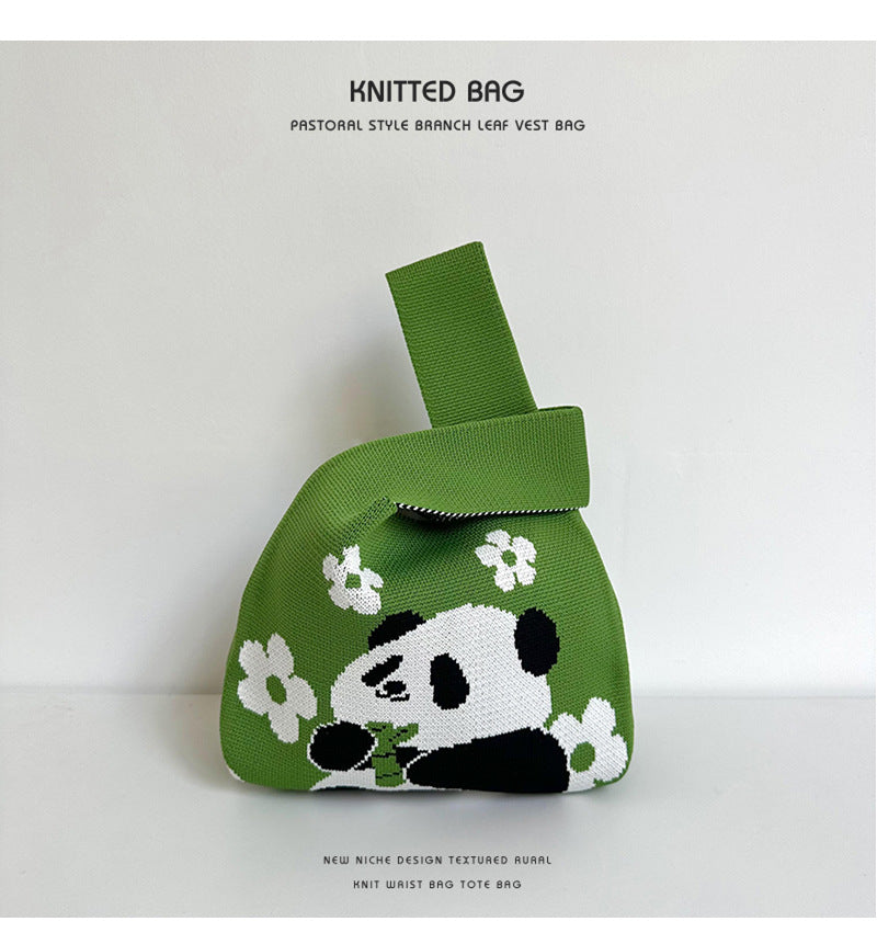 Creative cute panda handbag summer school gift souvenir bag baby birthday full moon gift bag