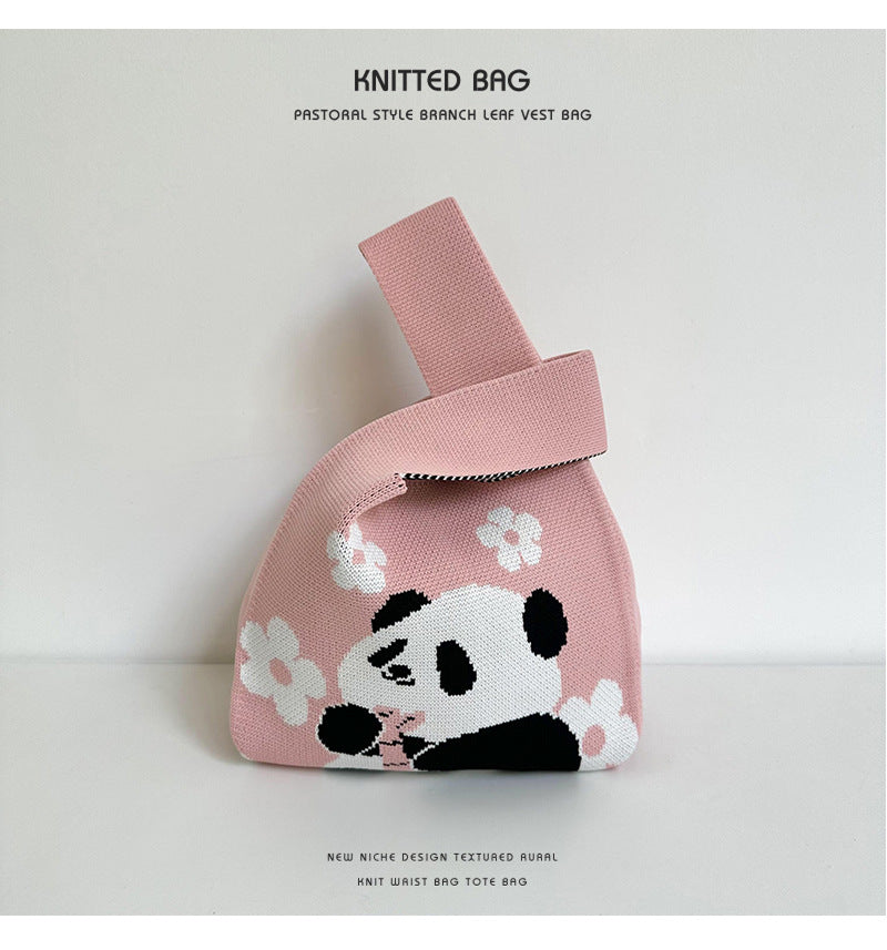 Creative cute panda handbag summer school gift souvenir bag baby birthday full moon gift bag