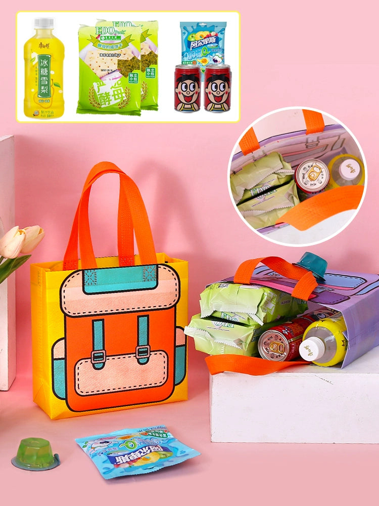 Kindergarten children's birthday school festival candy gift packaging bag, children's clothing, toys, stationery, snacks, cartoon eco-friendly bags