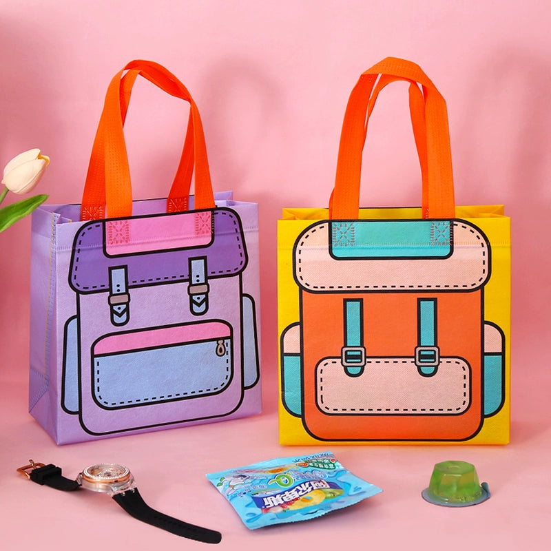 Kindergarten children's birthday school festival candy gift packaging bag, children's clothing, toys, stationery, snacks, cartoon eco-friendly bags