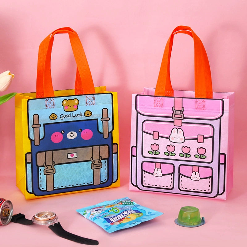 Kindergarten children's birthday school festival candy gift packaging bag, children's clothing, toys, stationery, snacks, cartoon eco-friendly bags