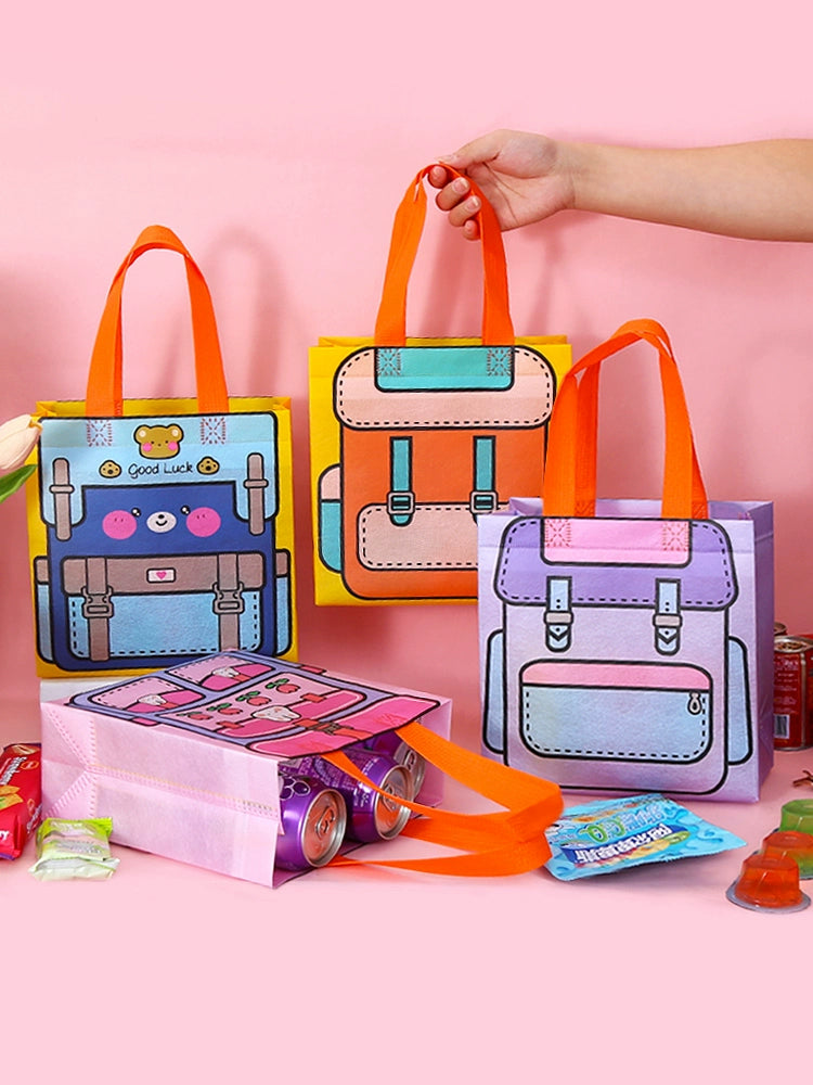 Kindergarten children's birthday school festival candy gift packaging bag, children's clothing, toys, stationery, snacks, cartoon eco-friendly bags