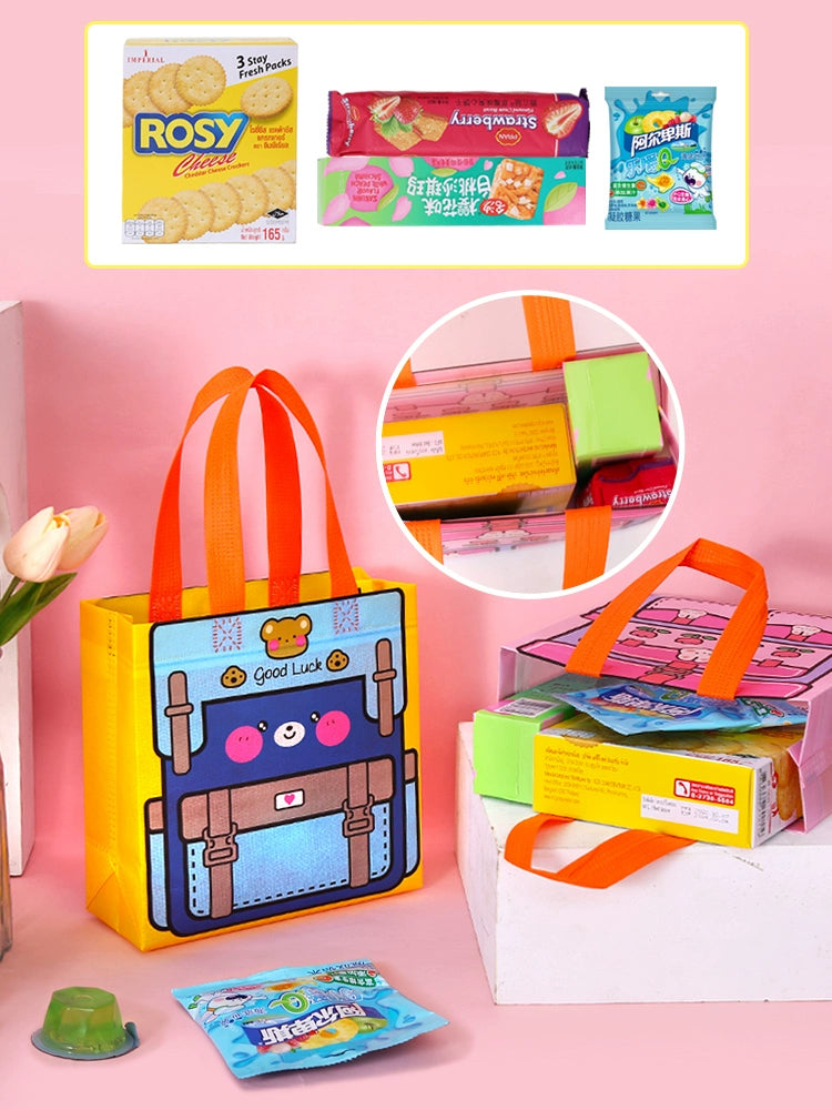 Kindergarten children's birthday school festival candy gift packaging bag, children's clothing, toys, stationery, snacks, cartoon eco-friendly bags